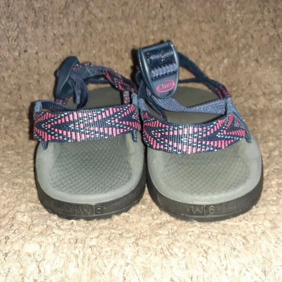 CHACO ZX/1-Ecotread Sandal-Navy Sport Strappy Water Hiking Trail-Sz 6-Near Mint - Picture 5 of 7